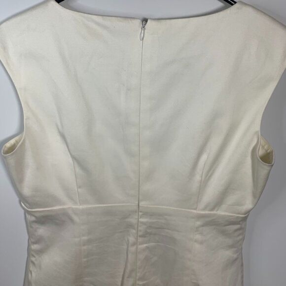 Calvin Klein Capped Sleeve White Midi Dress - Picture 7 of 7